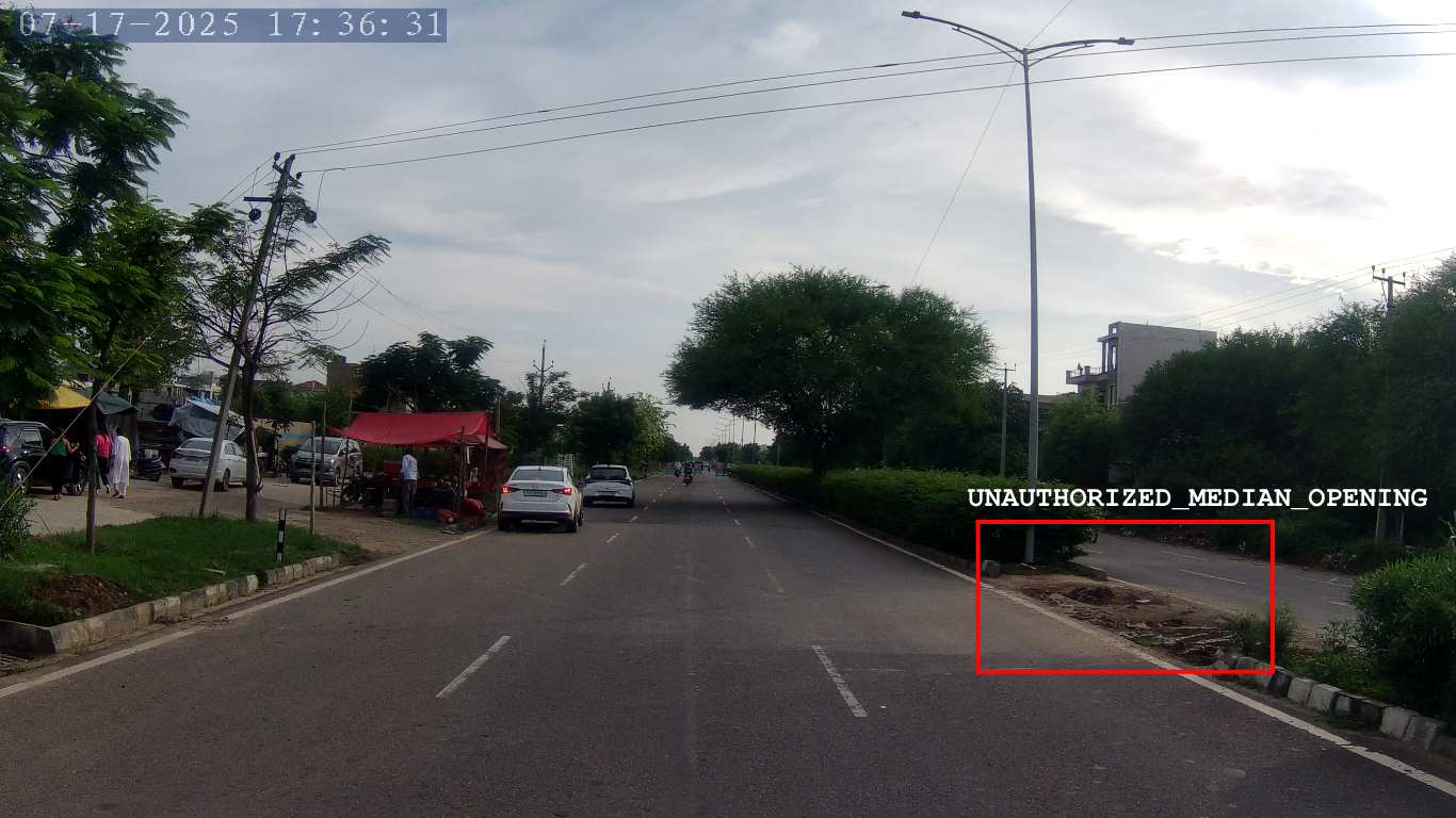 Unauthorized Median Opening